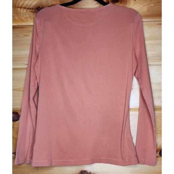 Women's Lauren Ralph Lauren Orange Solid Peasant M Lace Tunic Lagenlook Breath - Picture 12 of 14